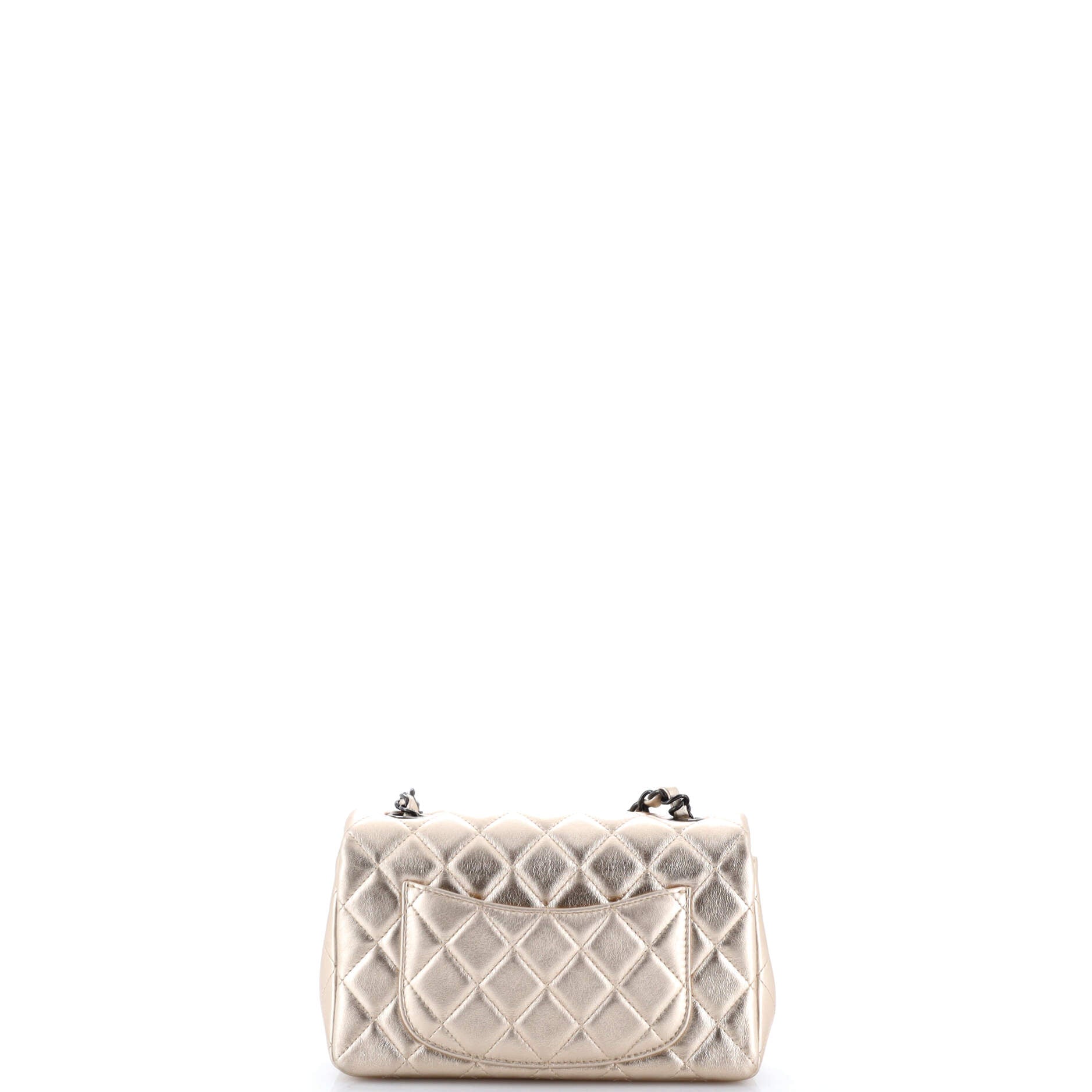 Classic Single Flap Bag Quilted Metallic Lambskin Mini