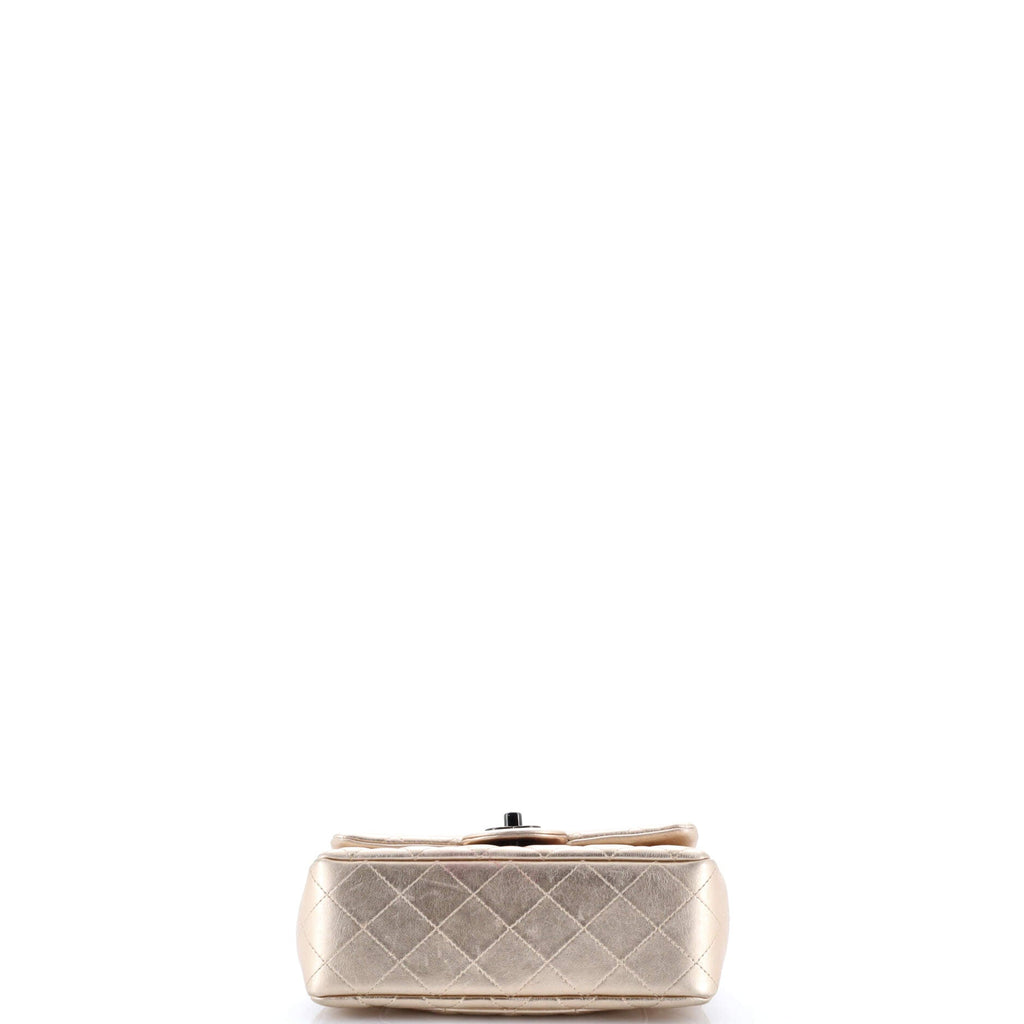 Classic Single Flap Bag Quilted Metallic Lambskin Mini