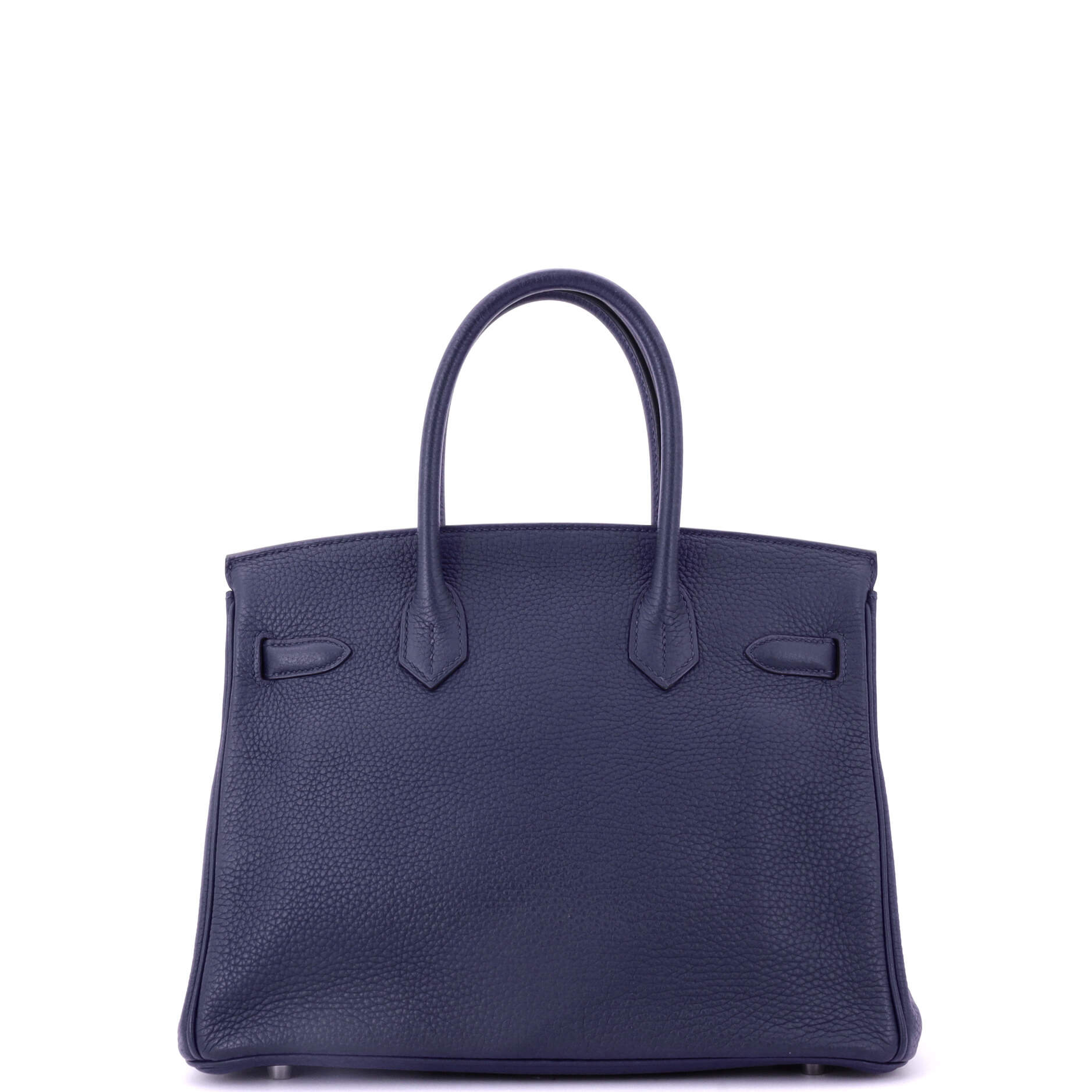Birkin Handbag Bleu Encre Clemence with Palladium Hardware 30
