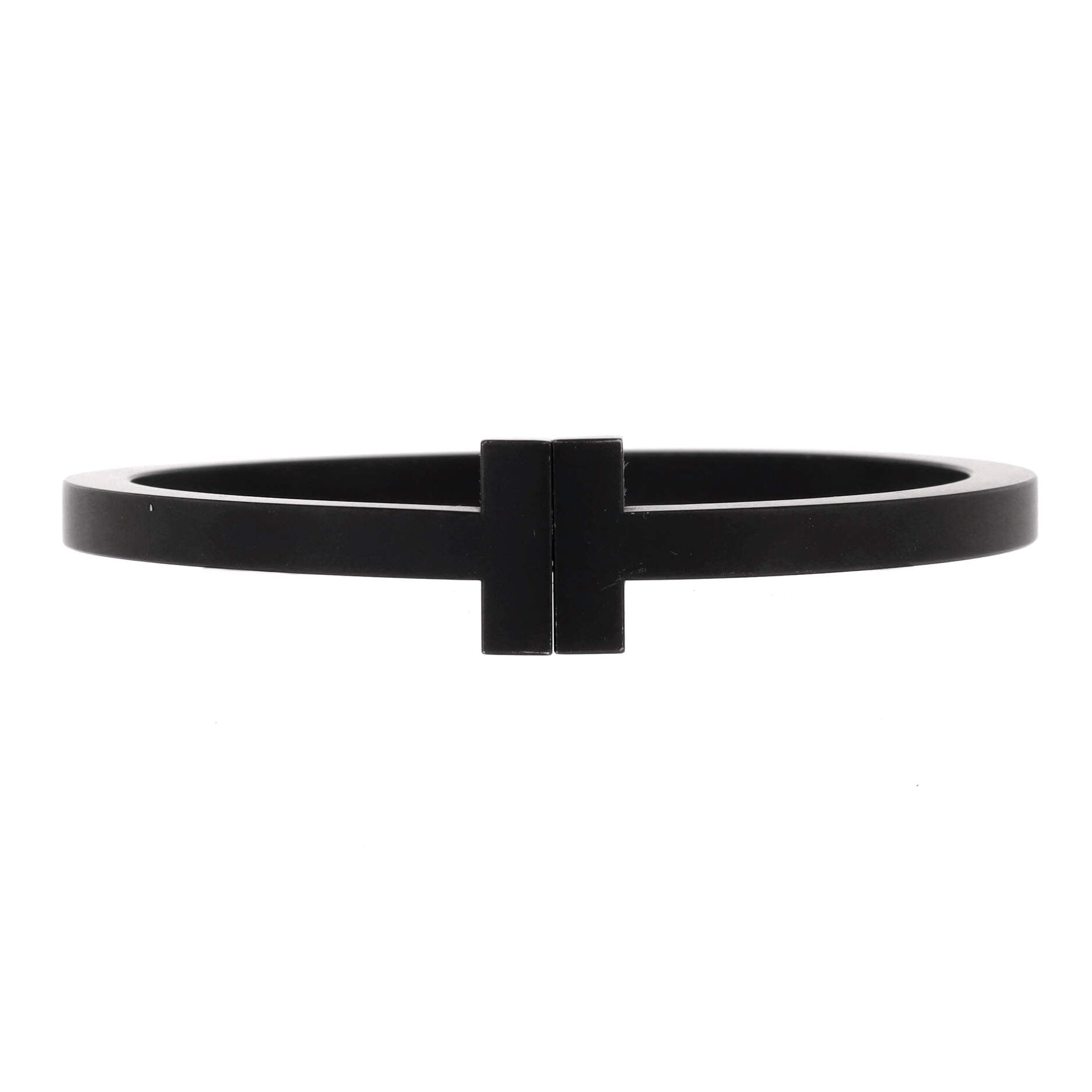 T Square Bracelet Black Coated Steel