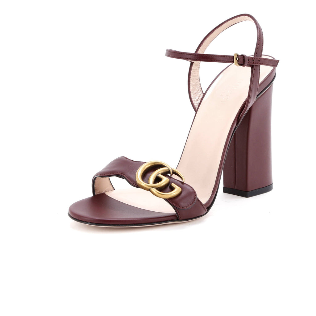 Women's GG Marmont Block Heel Sandals Leather