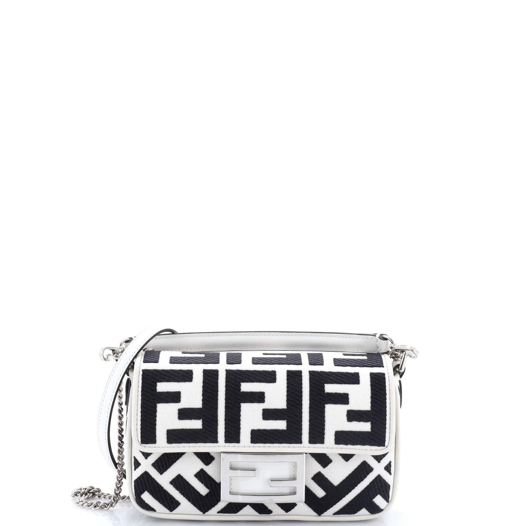 Baguette NM Bag Zucca Embroidered Canvas Mini