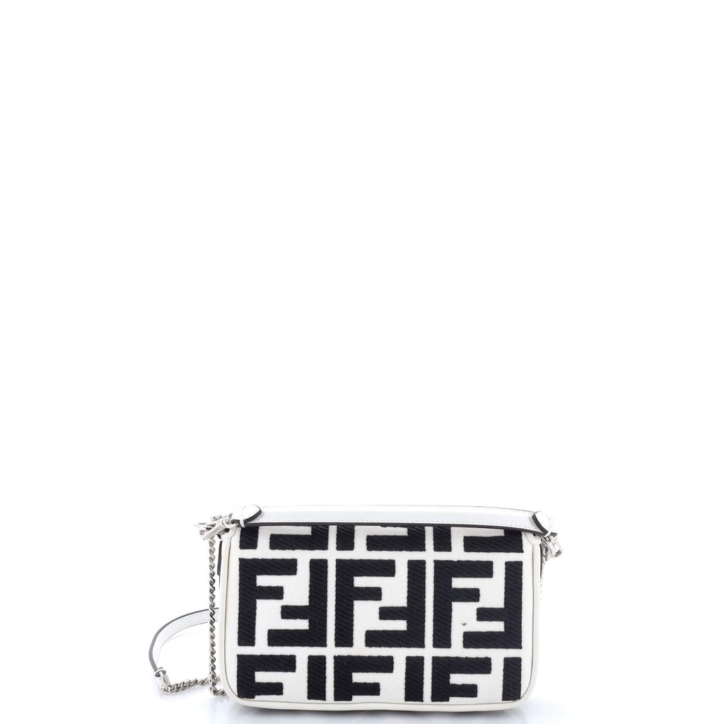 Baguette NM Bag Zucca Embroidered Canvas Mini