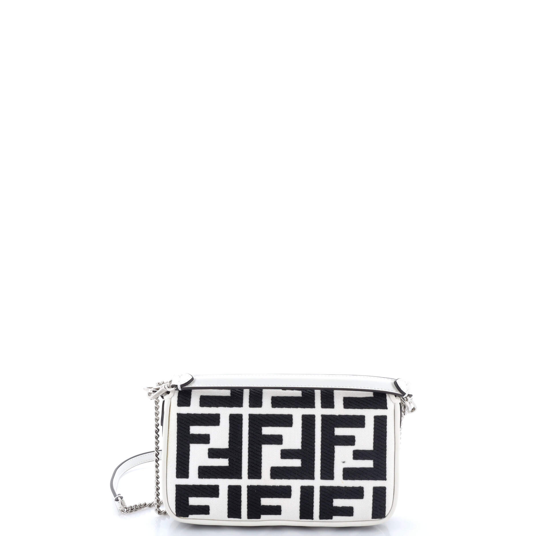 Baguette NM Bag Zucca Embroidered Canvas Mini
