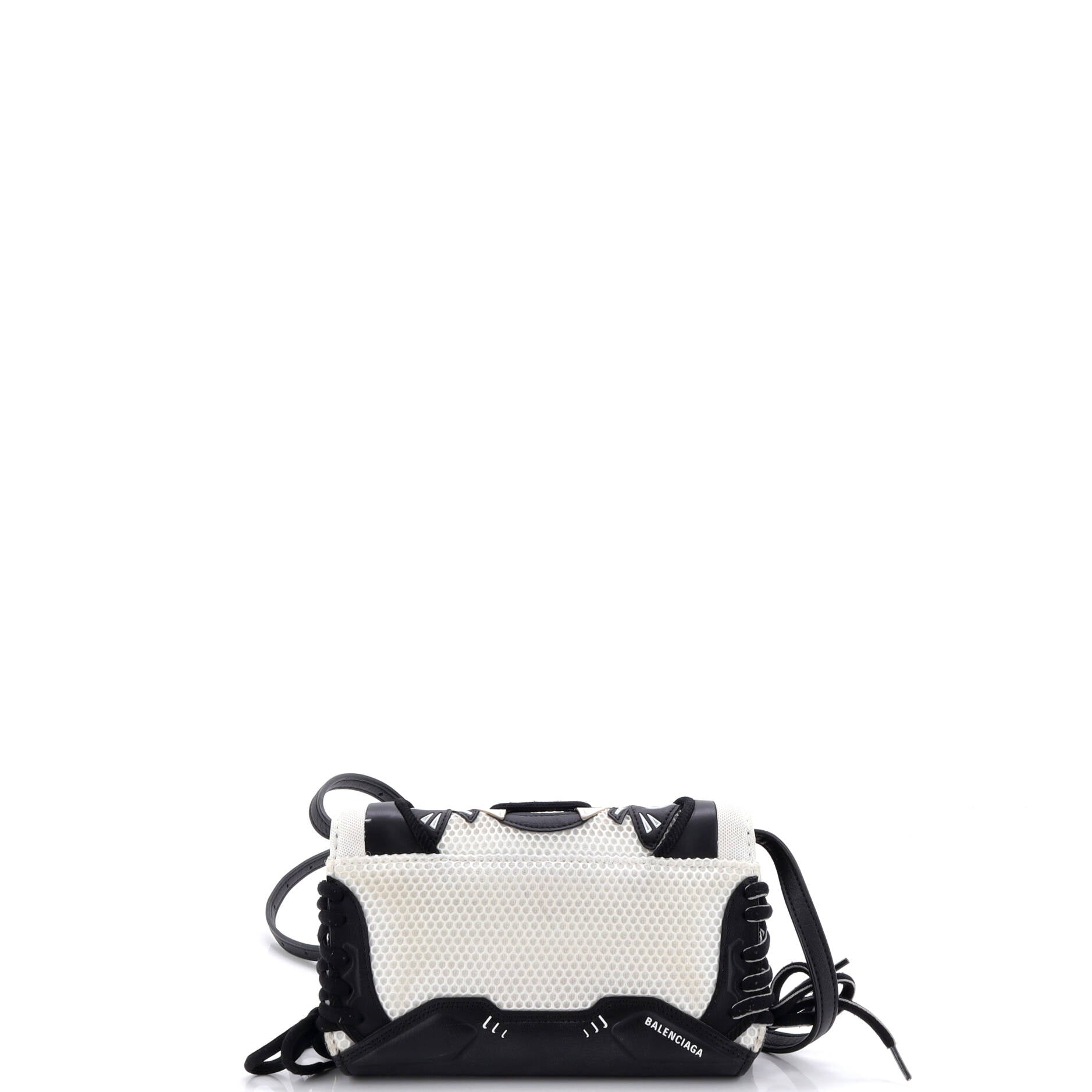 SneakerHead Flap Crossbody Bag Mesh and Faux Leather Small