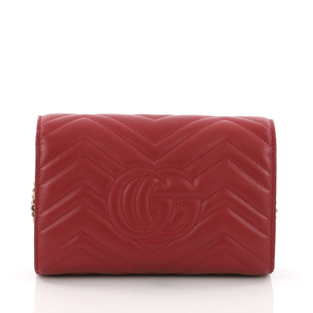 GG Marmont Chain Wallet Matelasse Leather Mini