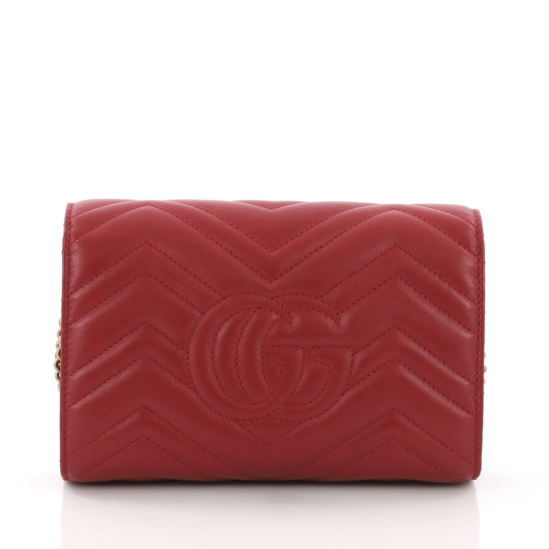 GG Marmont Chain Wallet Matelasse Leather Mini