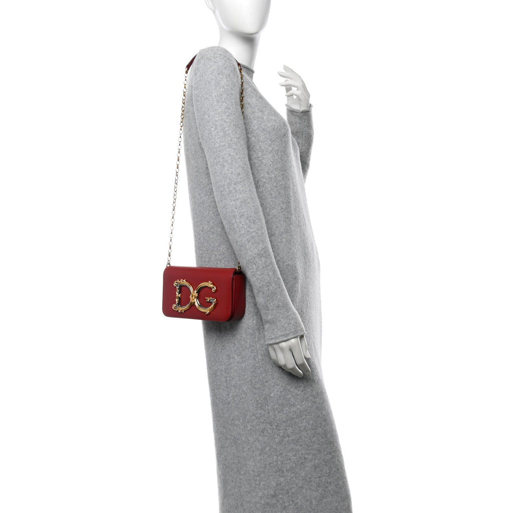 Nappa Mini DG Girls Shoulder Bag Red