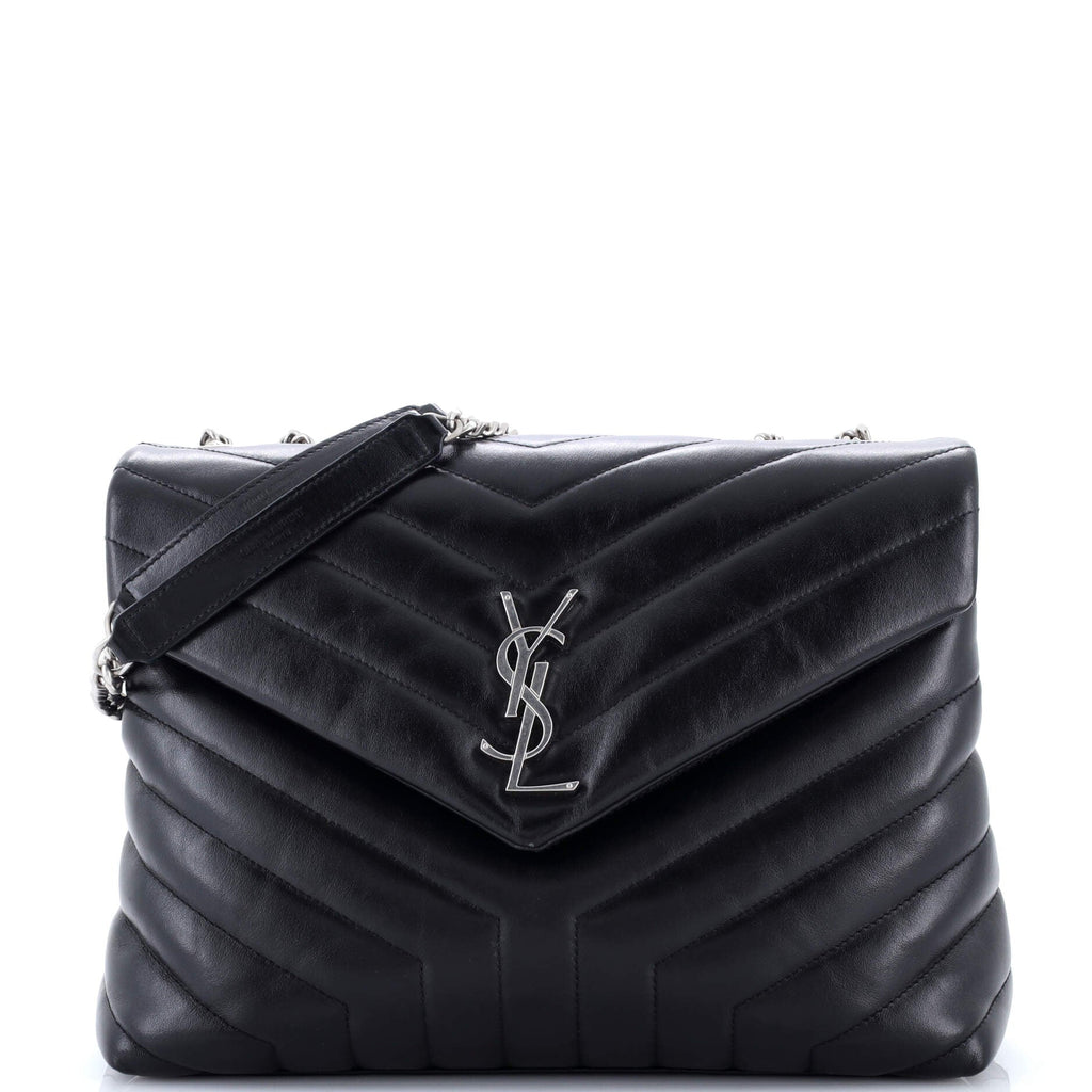 Loulou Shoulder Bag Matelasse Chevron Leather Medium
