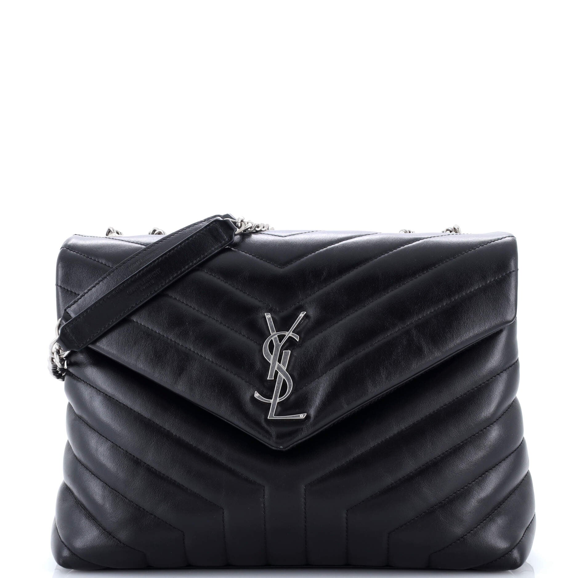 Loulou Shoulder Bag Matelasse Chevron Leather Medium