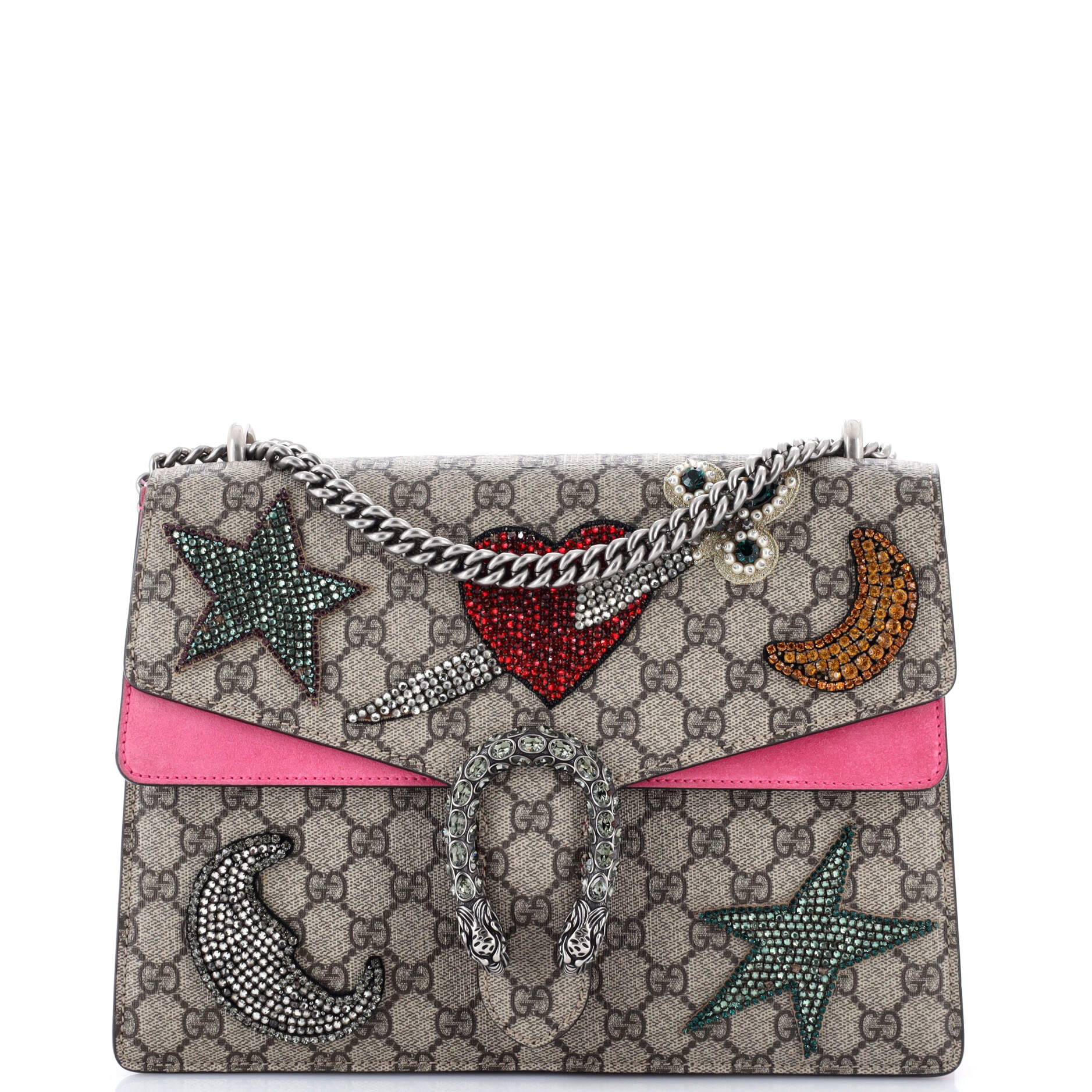 Dionysus Bag Embellished GG Coated Canvas Medium