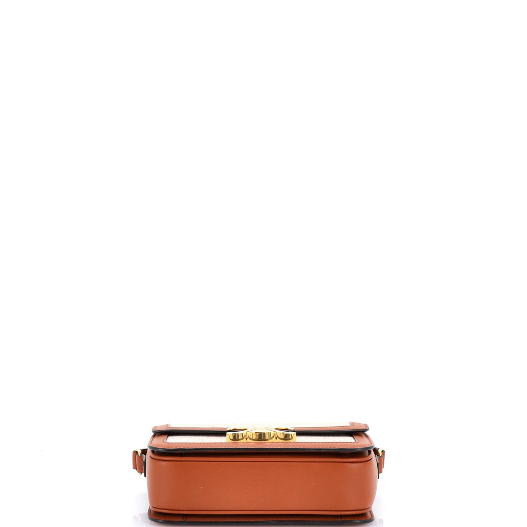 Triomphe Shoulder Bag Canvas with Leather Teen