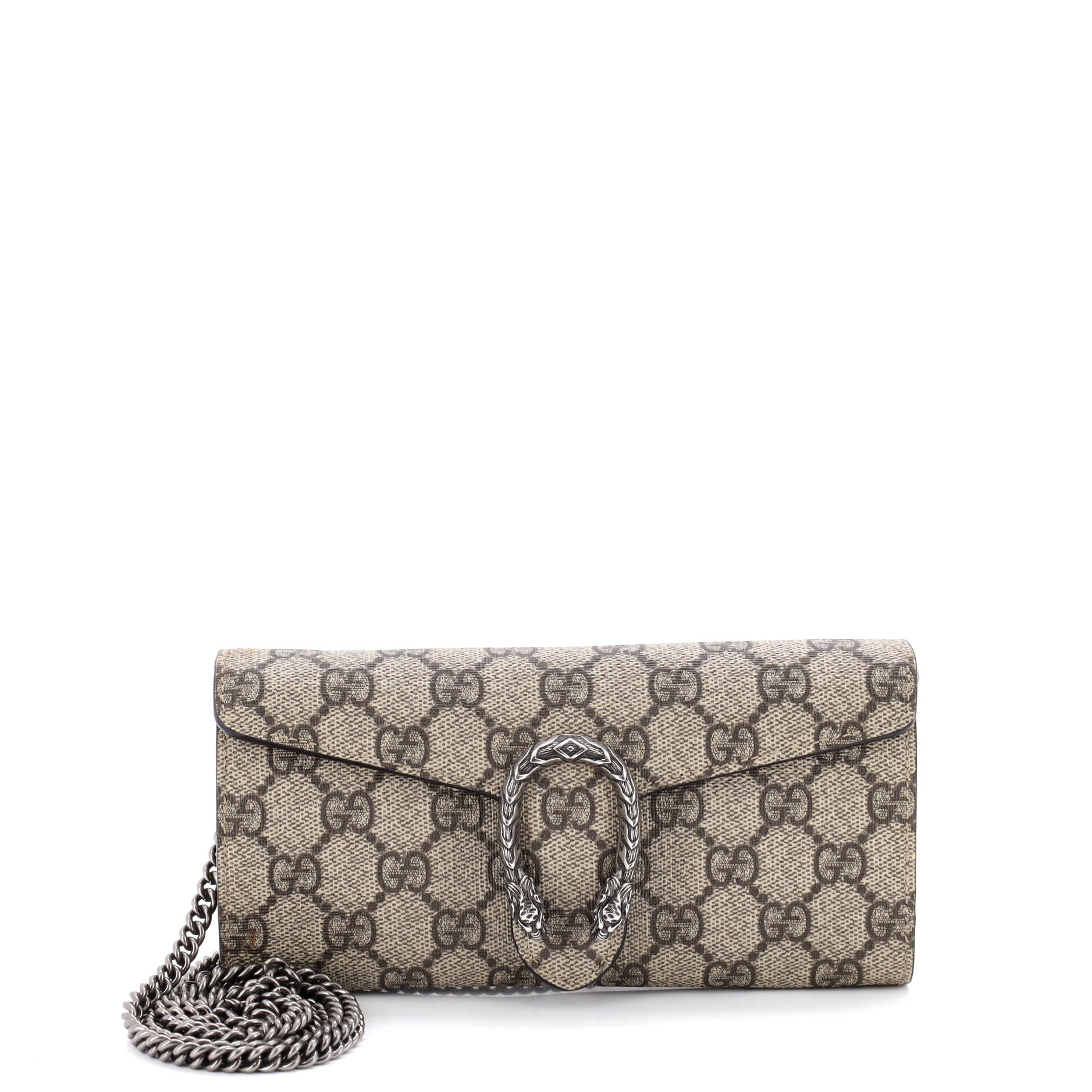 Dionysus Chain Wallet GG Coated Canvas Long