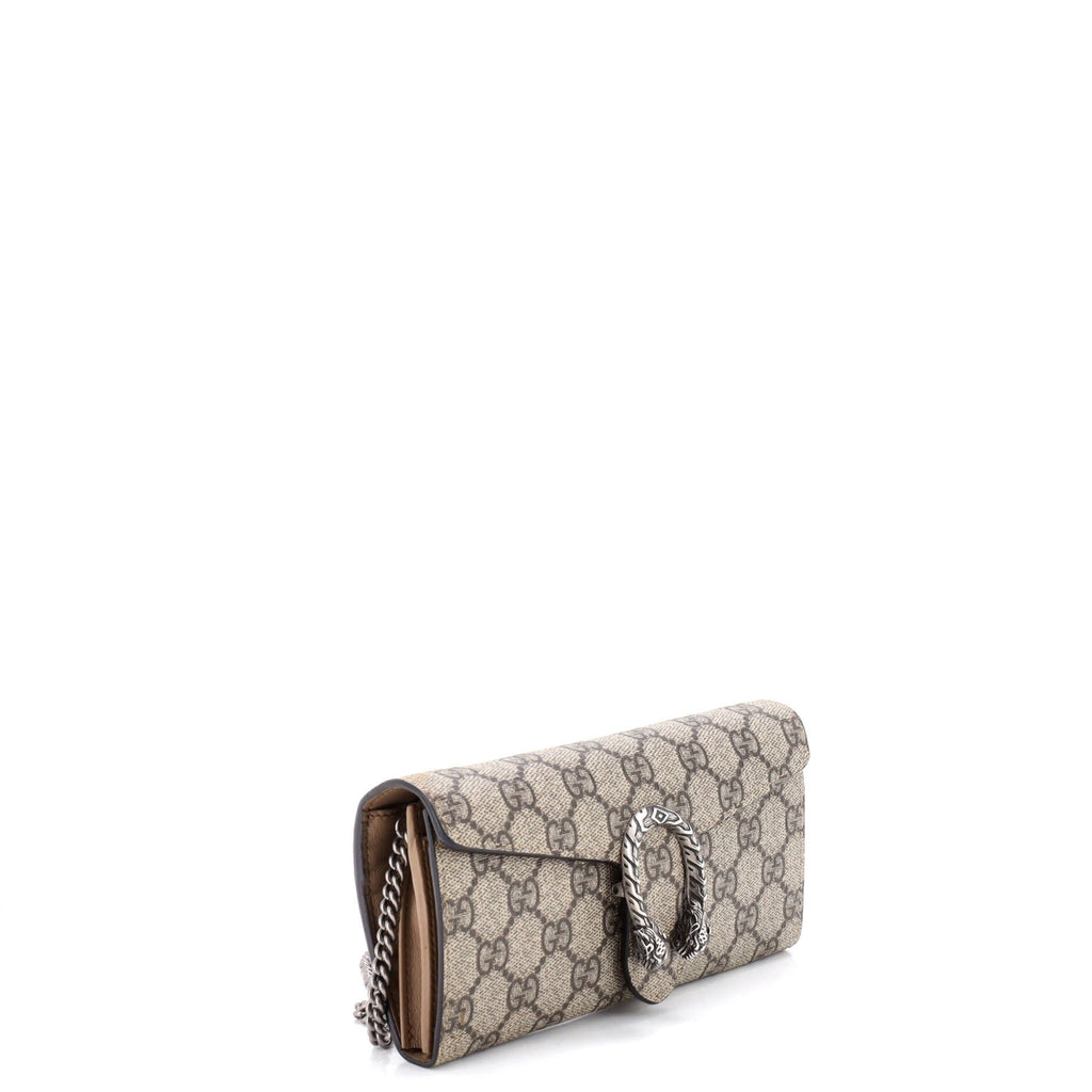 Dionysus Chain Wallet GG Coated Canvas Long