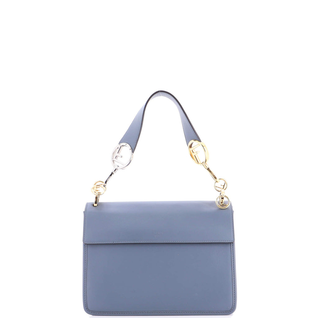 Kan I F Shoulder Bag Leather and Zucca Velvet Medium