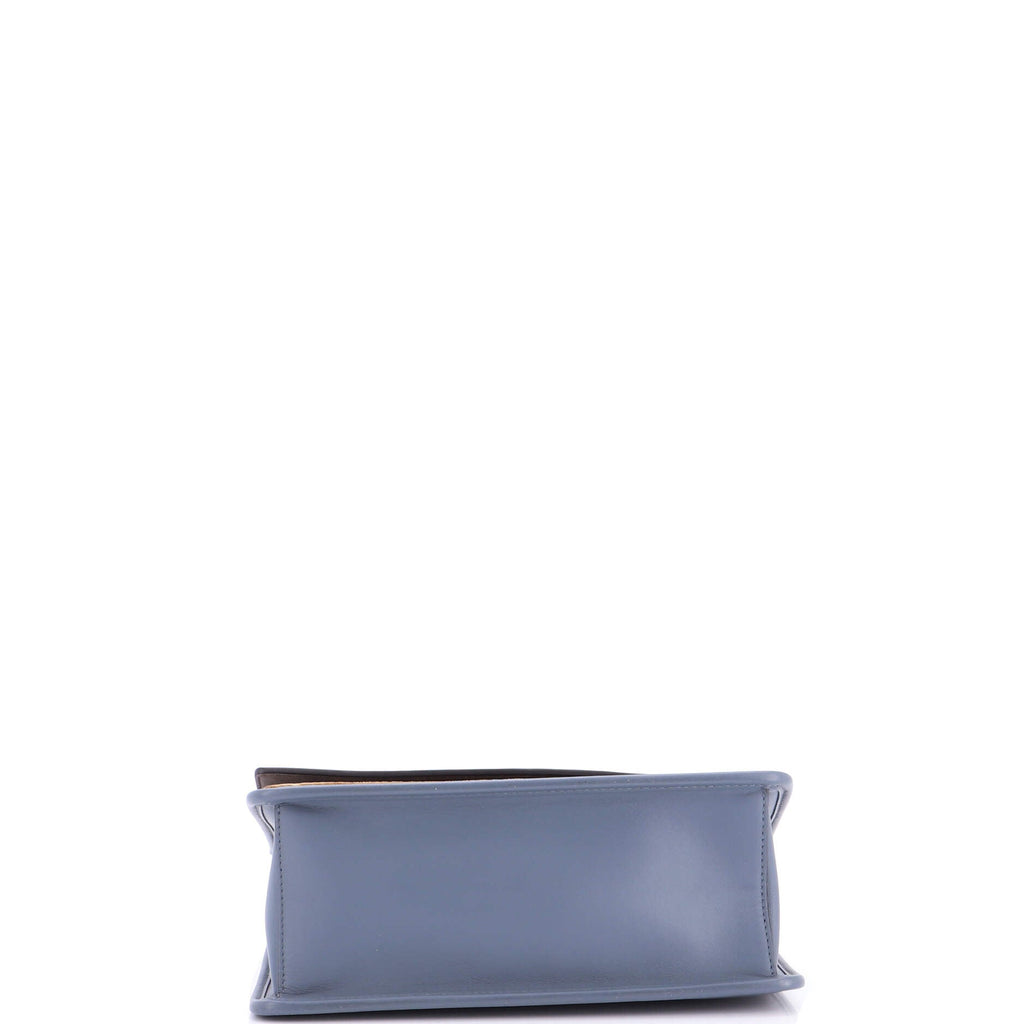 Kan I F Shoulder Bag Leather and Zucca Velvet Medium