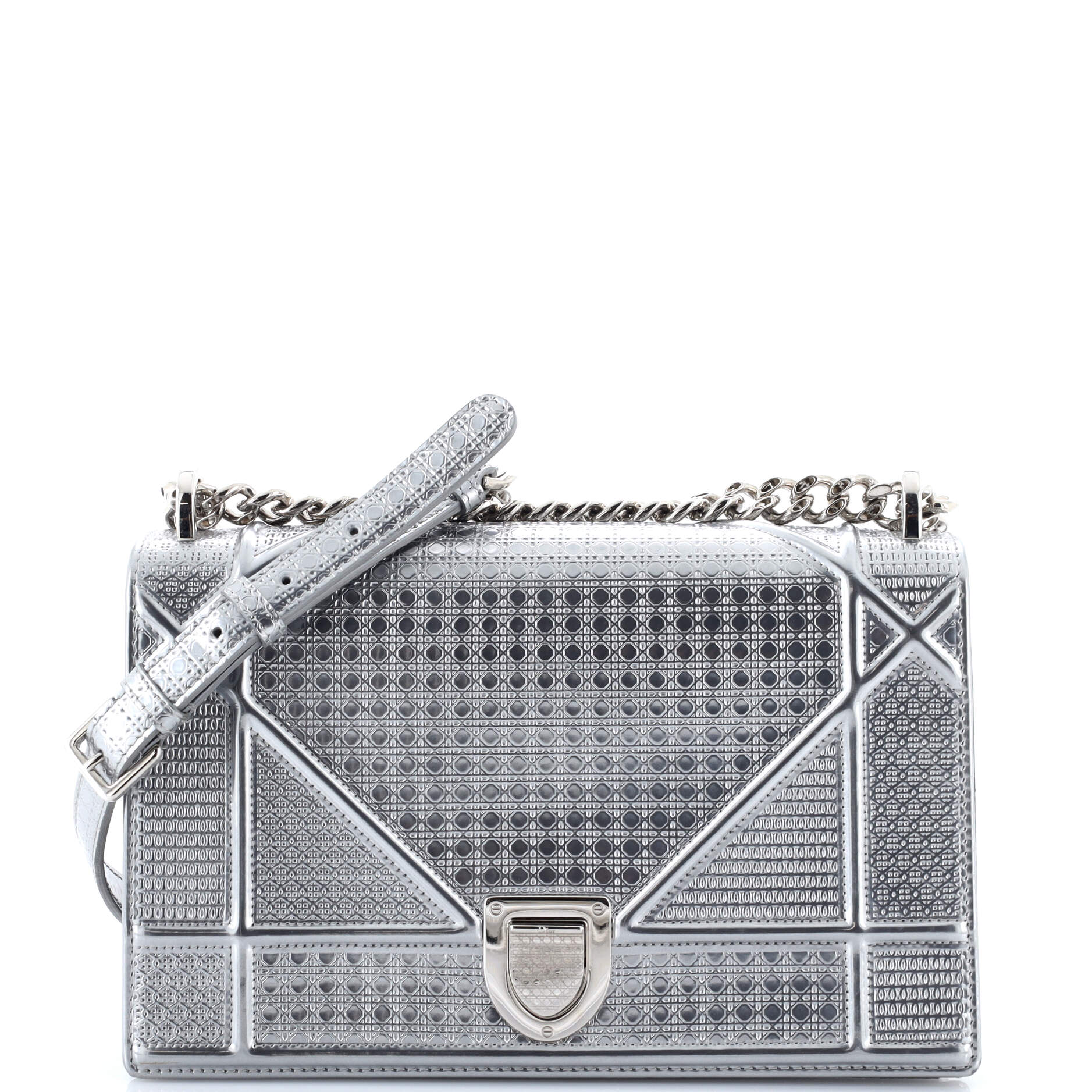 Diorama Flap Bag Cannage Embossed Calfskin Medium
