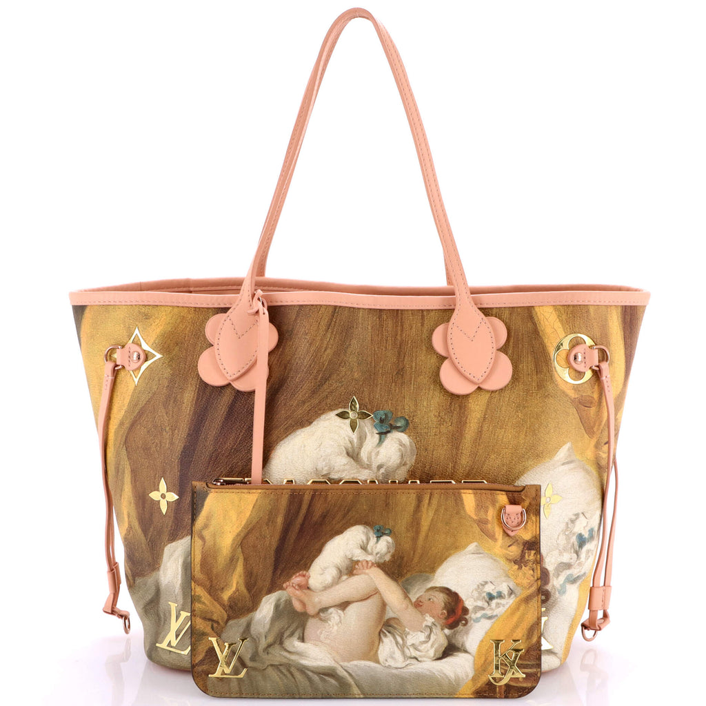 Neverfull NM Tote Limited Edition Jeff Koons Fragonard Print Canvas MM