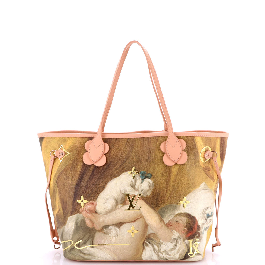 Neverfull NM Tote Limited Edition Jeff Koons Fragonard Print Canvas MM