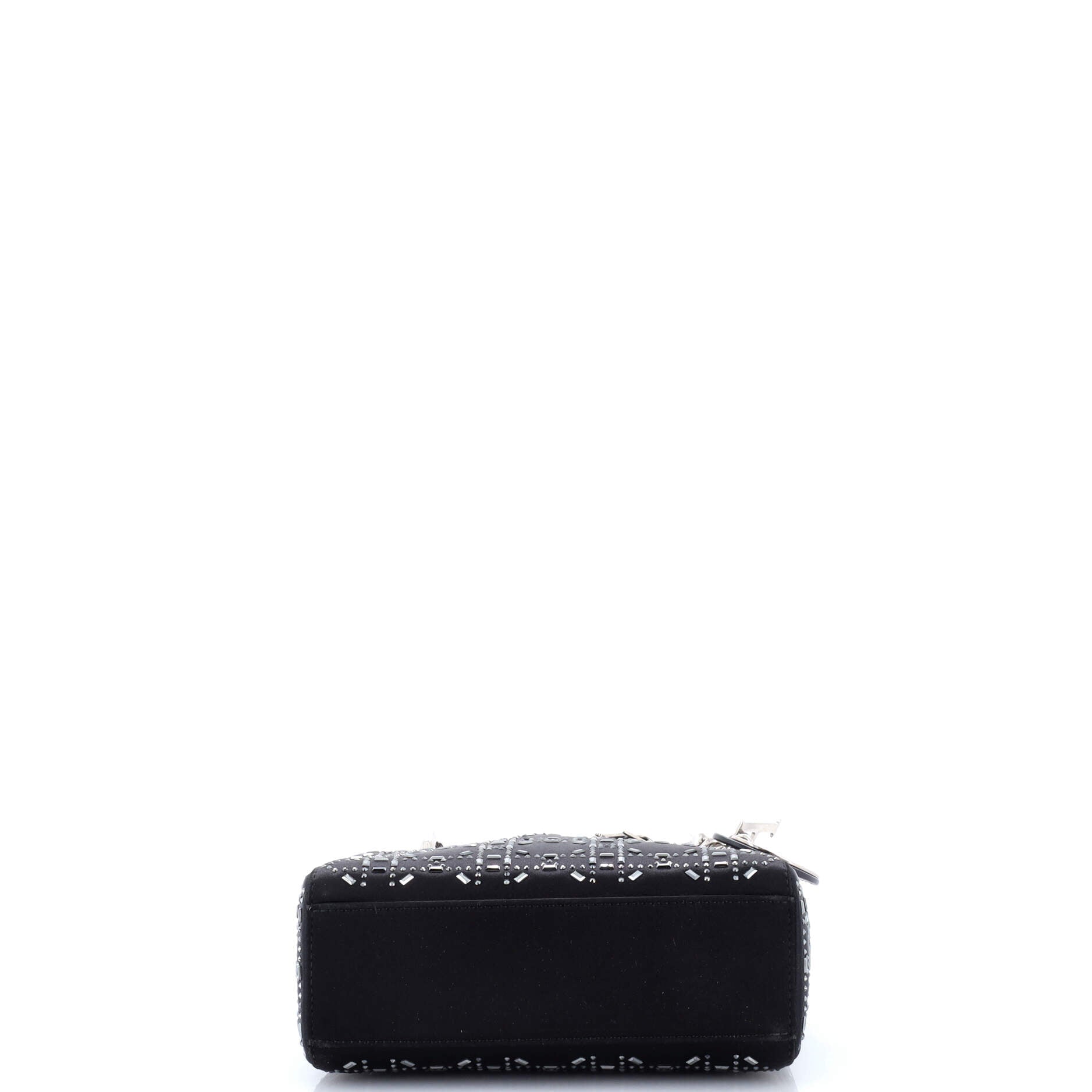 Lady Dior Bag Crystal Embellished Cannage Quilt Satin Mini