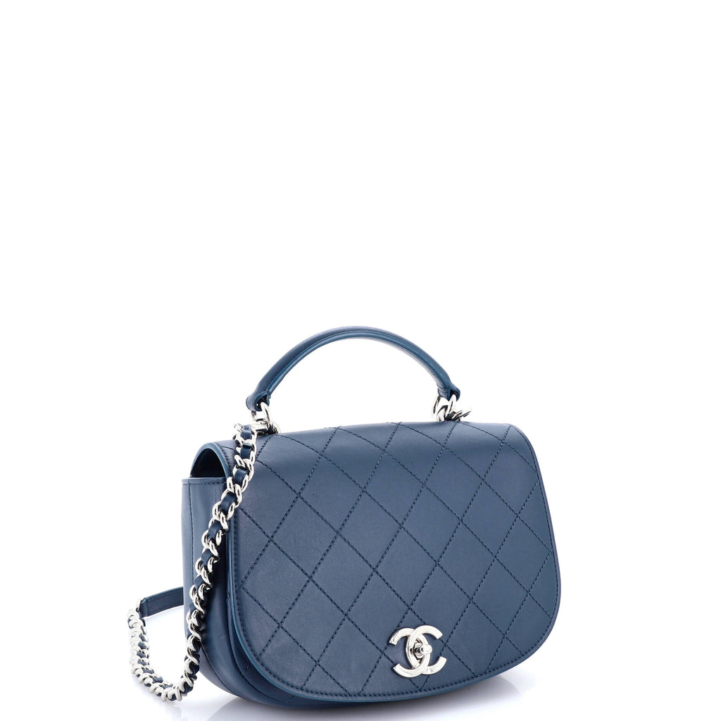 Ring My Bag Top Handle Bag Stitched Calfskin Medium