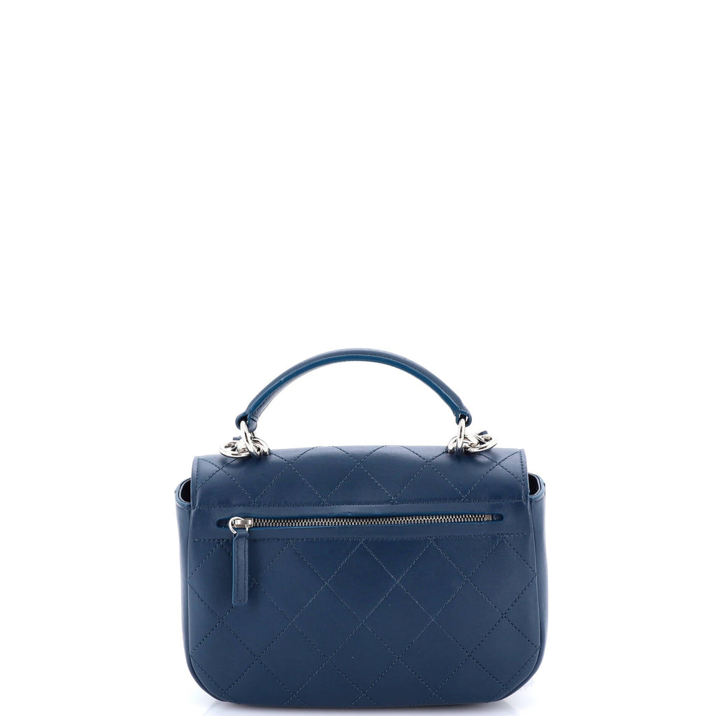 Ring My Bag Top Handle Bag Stitched Calfskin Medium