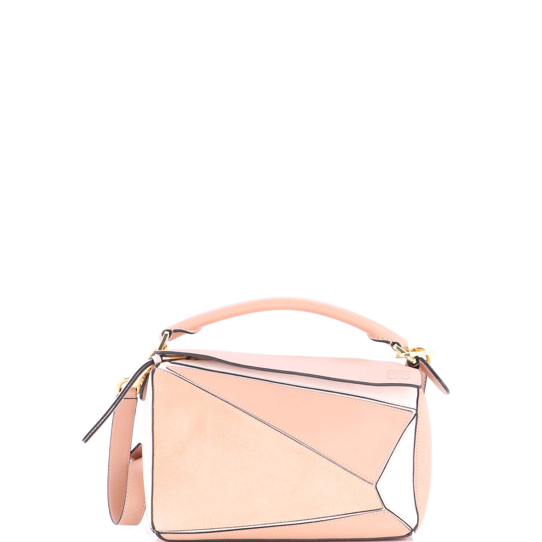 Puzzle Bag Leather and Suede Small