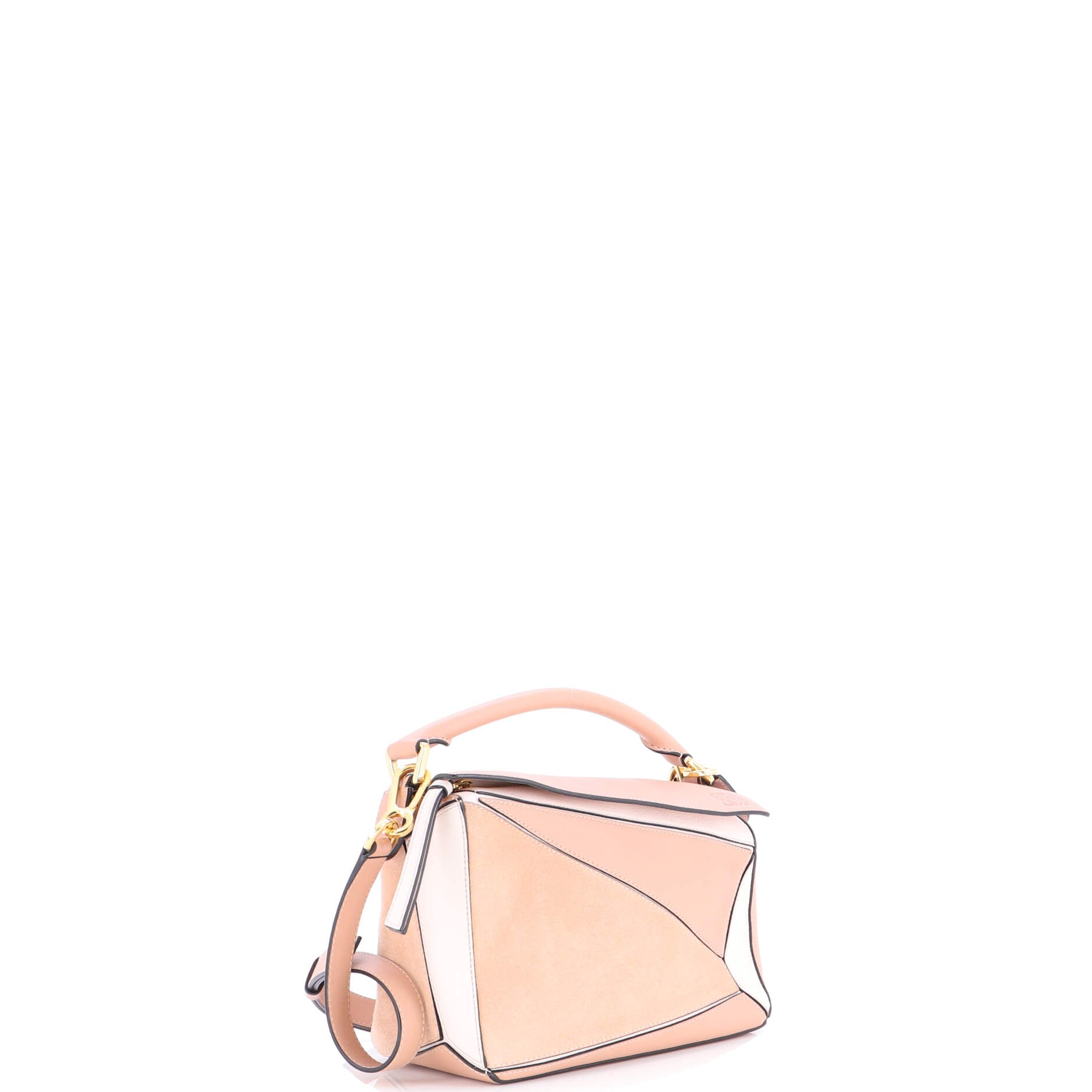 Puzzle Bag Leather and Suede Small