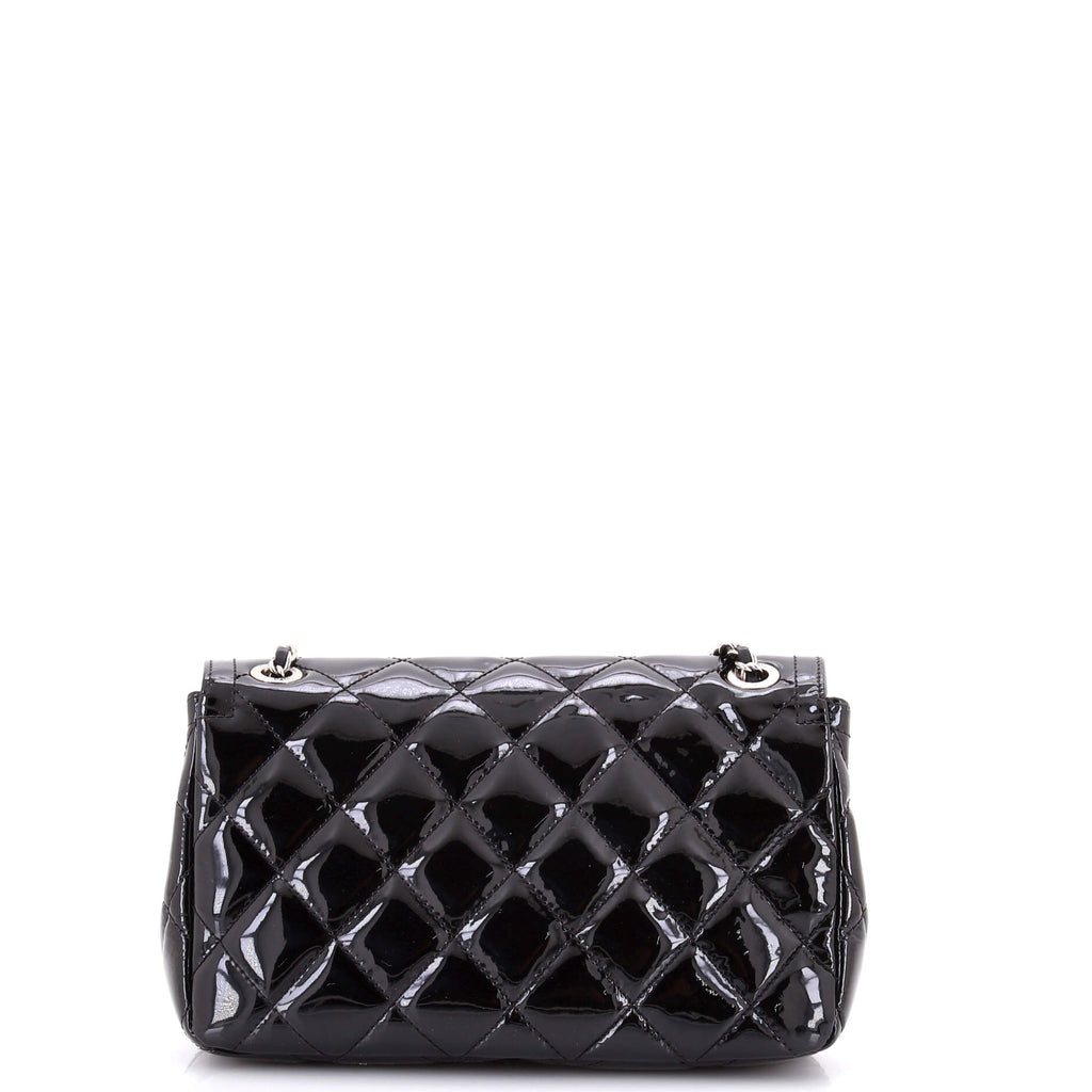 Coco Shine Flap Bag Quilted Patent Small