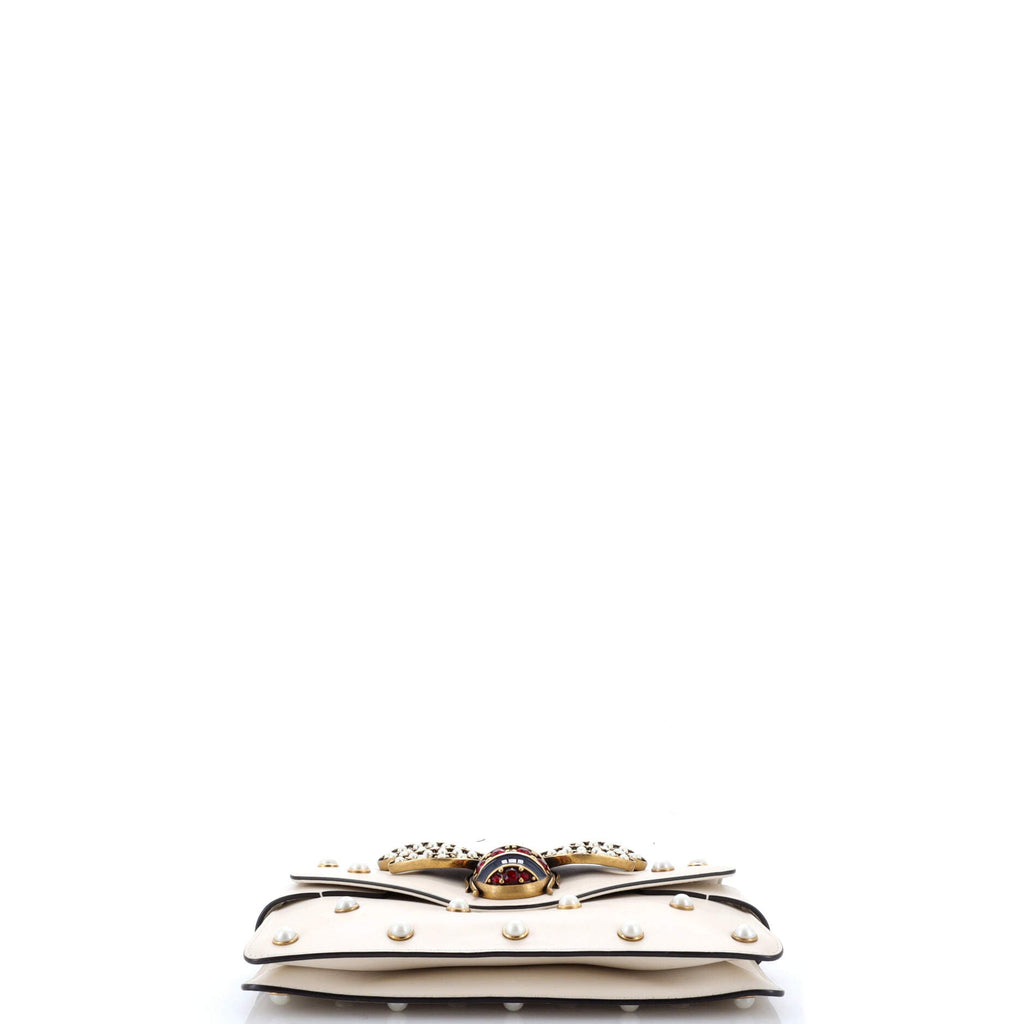 Broadway Pearly Bee Shoulder Bag Embellished Leather Mini