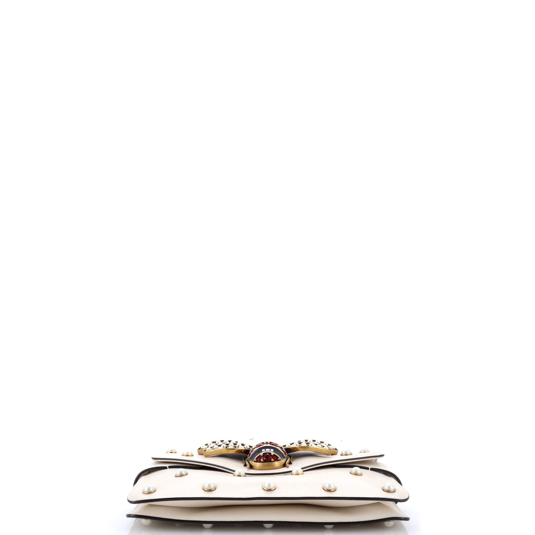 Broadway Pearly Bee Shoulder Bag Embellished Leather Mini