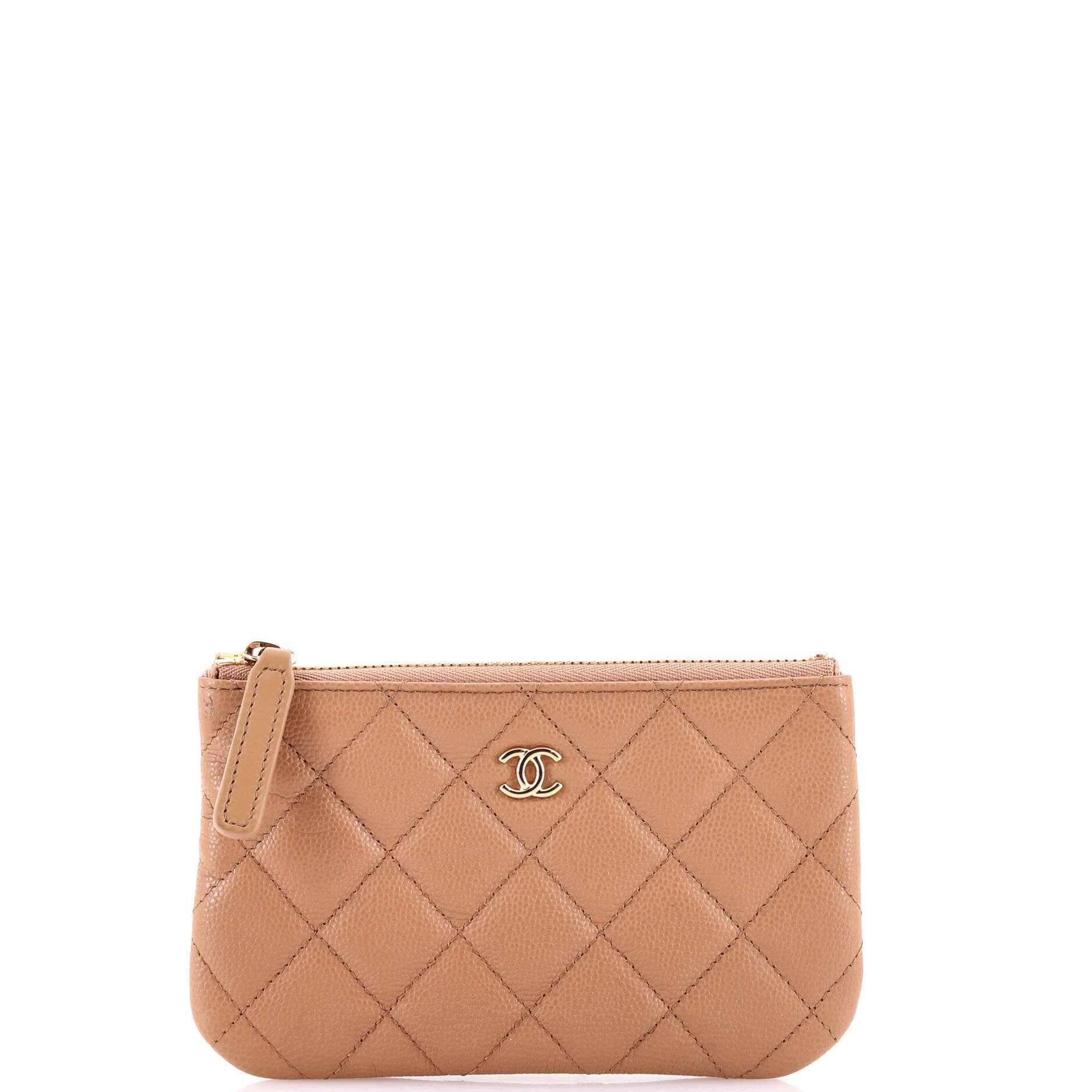Classic O Case Pouch Quilted Caviar Mini
