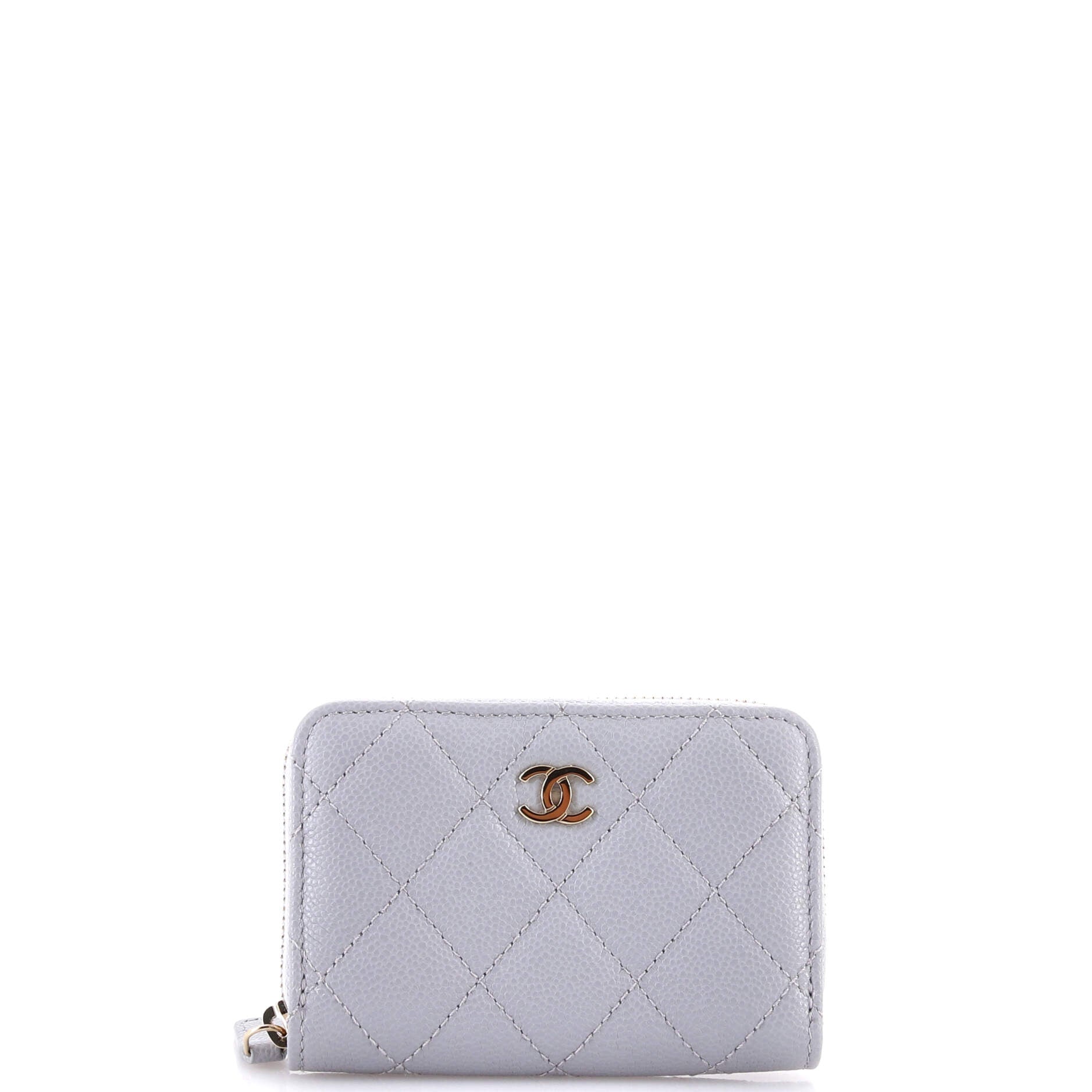 CC Zip Coin Purse Quilted Caviar Small