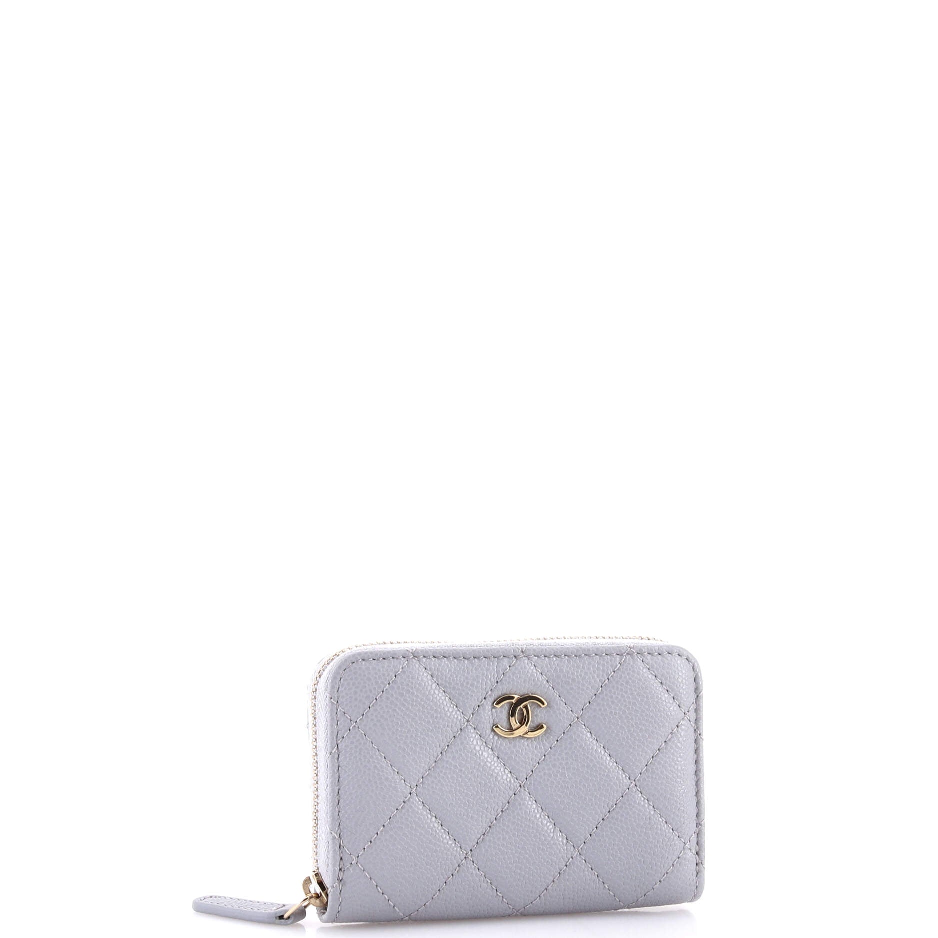 CC Zip Coin Purse Quilted Caviar Small