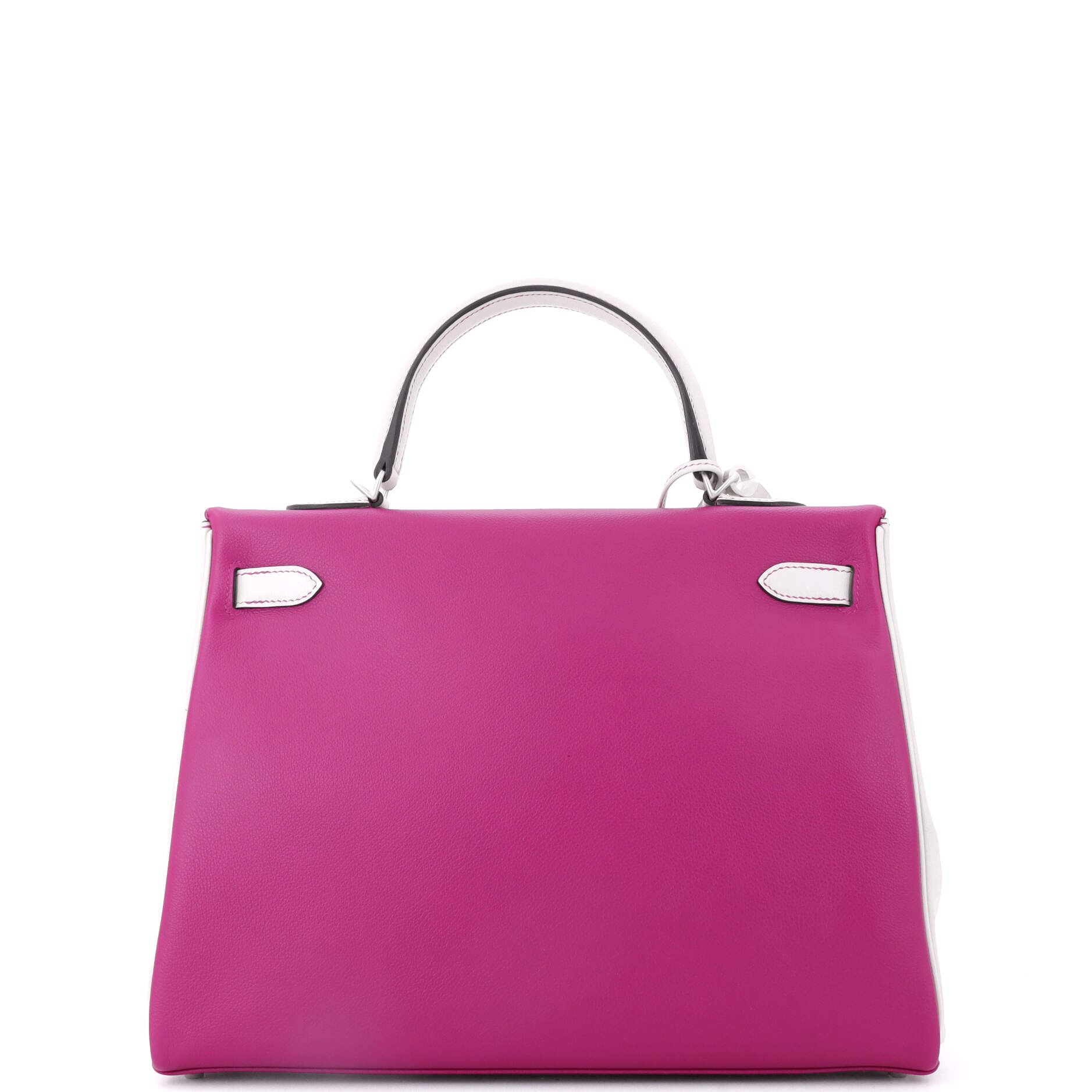 Kelly Handbag Bicolor Evercolor with Brushed Palladium Hardware 35