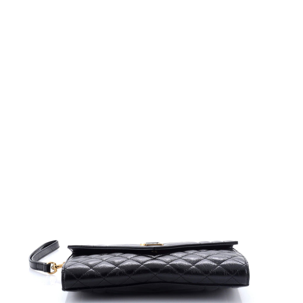 Classic Monogram Envelope Wristlet Clutch Mixed Matelasse Leather