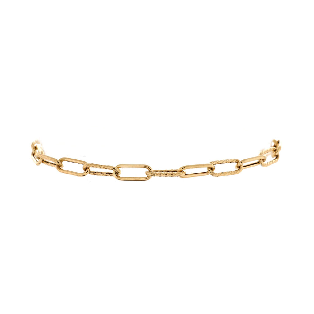 Madison Chain Link Bracelet 18K Yellow Gold 4mm