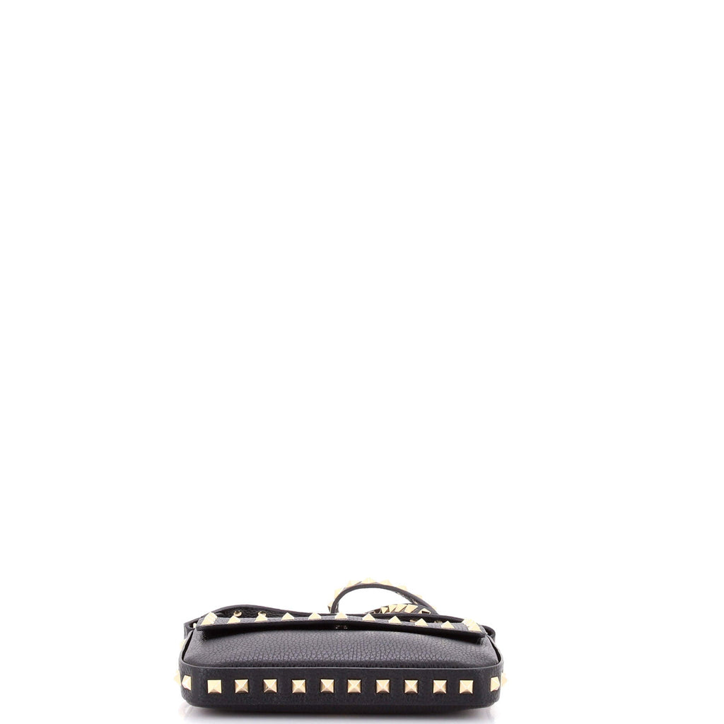Rockstud Top Handle Crossbody Pouch Leather Mini