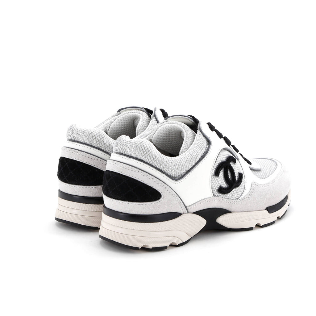Women's CC Low-Top Sneakers Leather and Fabric with Suede