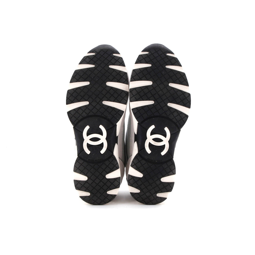 Women's CC Low-Top Sneakers Leather and Fabric with Suede