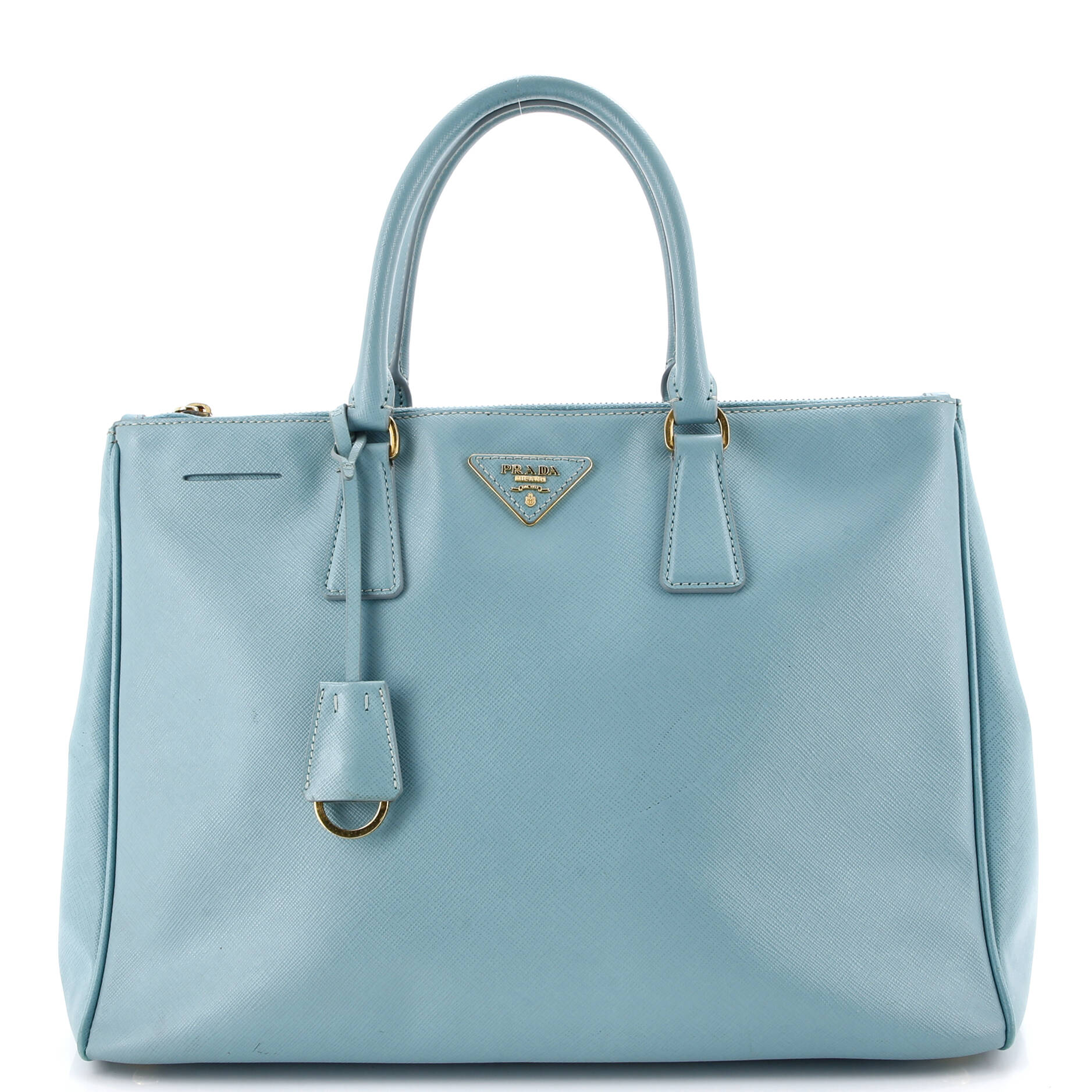 Double Zip Lux Tote Saffiano Leather Large