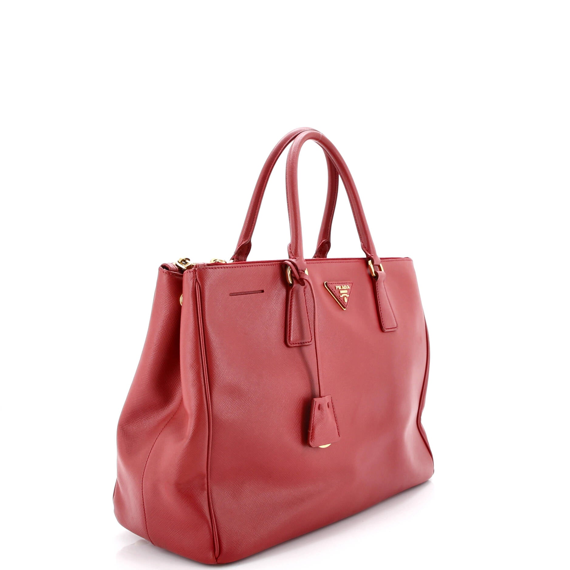 Double Zip Lux Tote Saffiano Leather Large