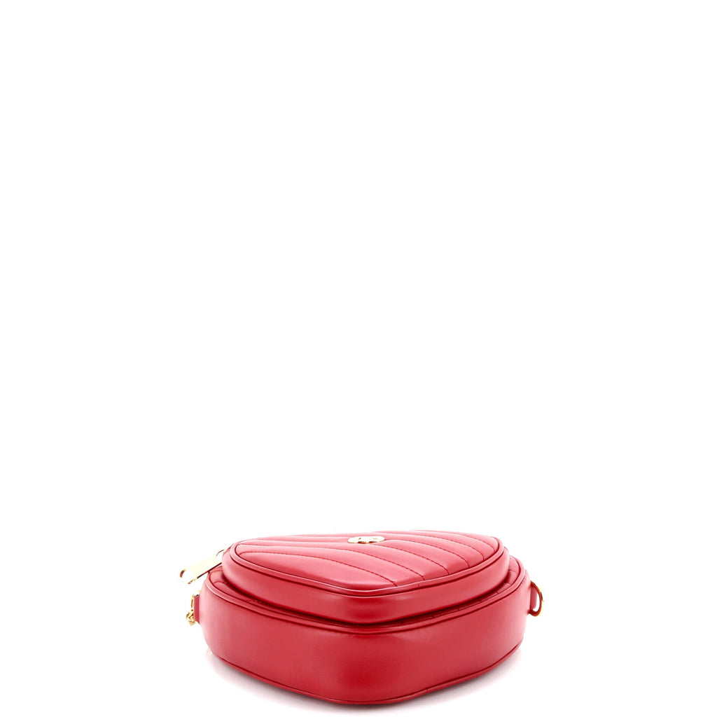 Interlocking G Heart Shoulder Bag Diagonal Quilted Leather Mini