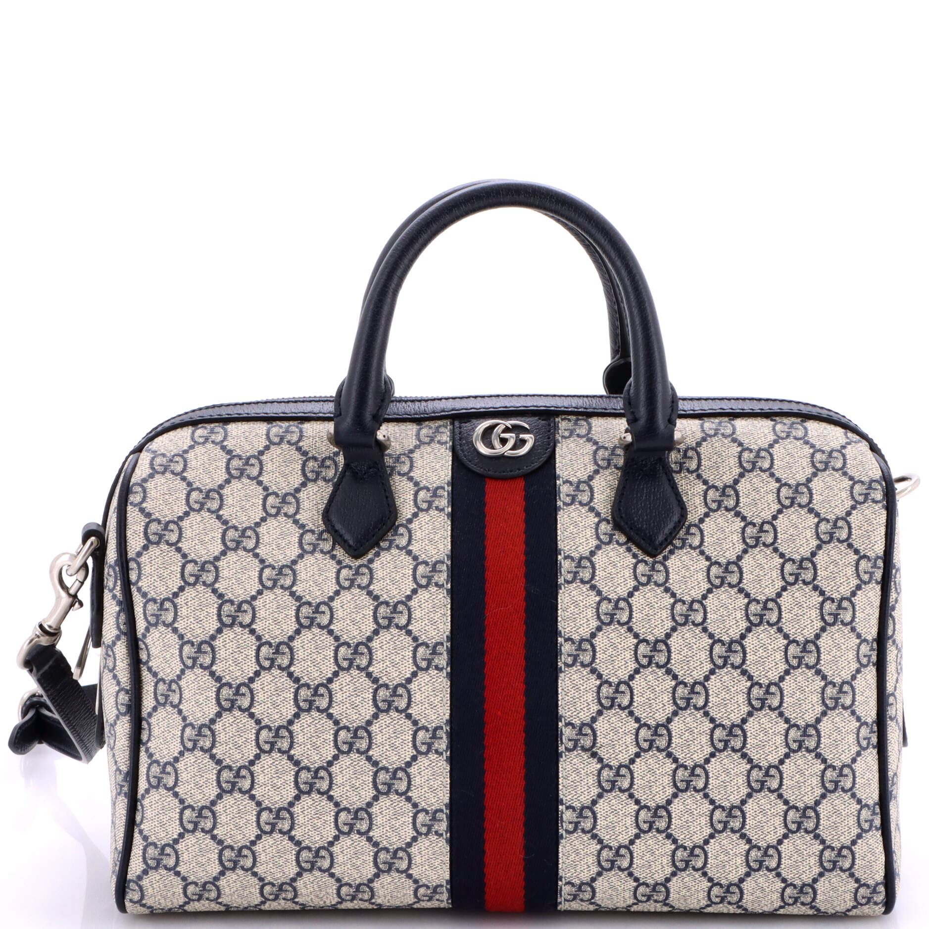 Ophidia Convertible Boston Bag GG Coated Canvas Medium