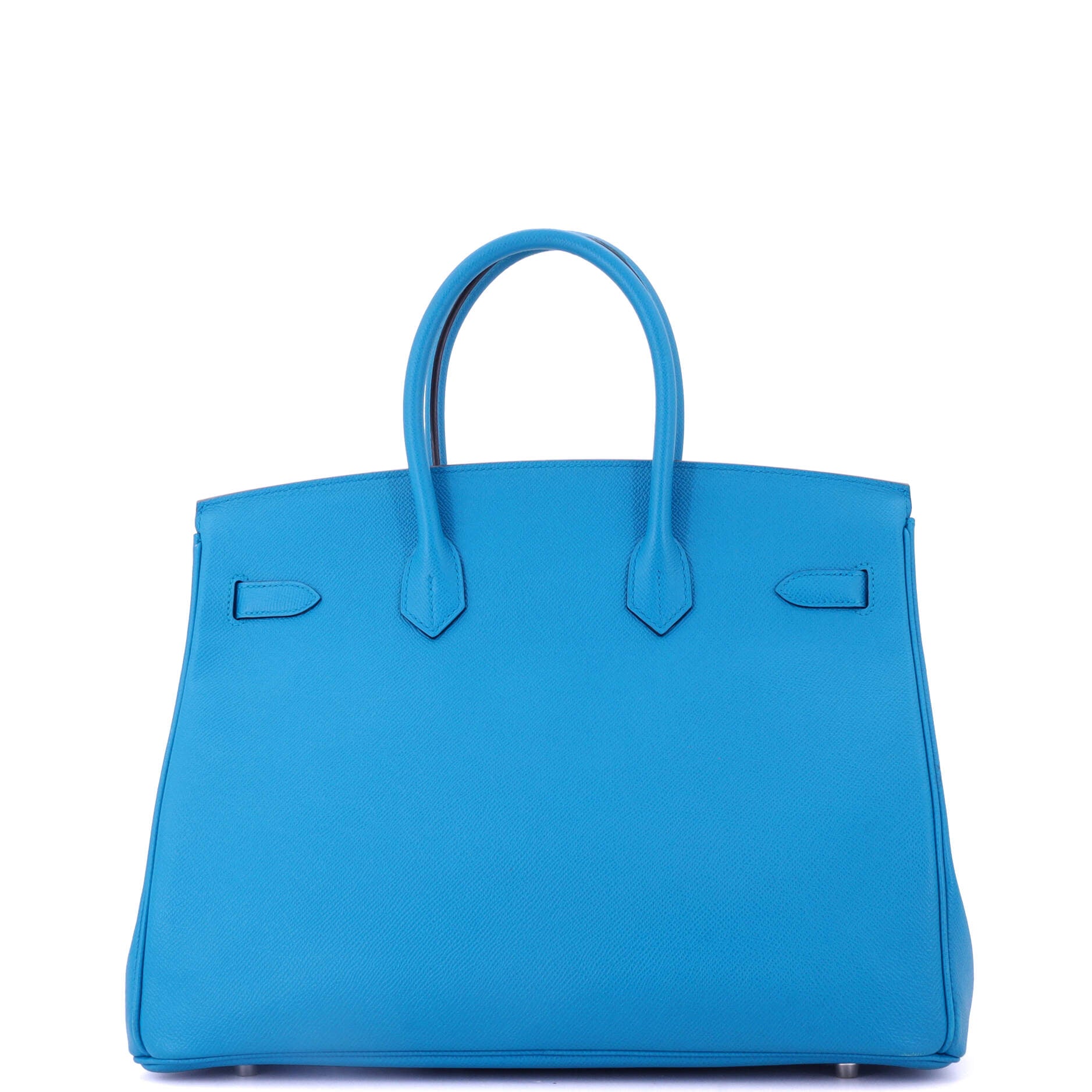 Birkin Handbag Bleu Zanzibar Epsom with Palladium Hardware 35