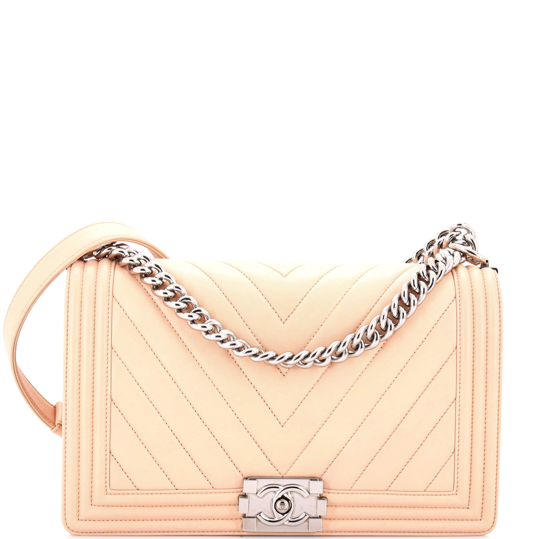 Boy Flap Bag Chevron Calfskin New Medium