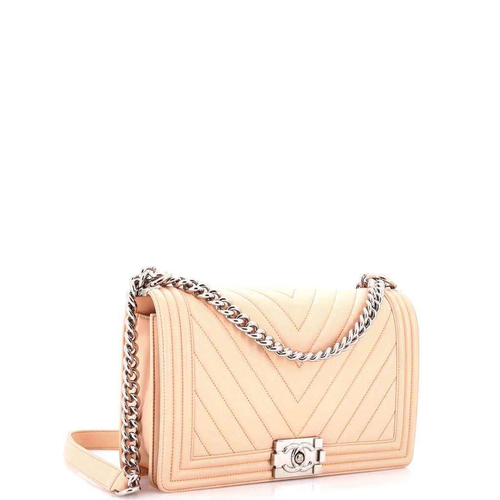 Boy Flap Bag Chevron Calfskin New Medium