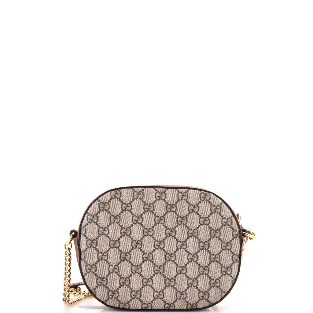 Chain Crossbody Bag Embroidered GG Coated Canvas Mini