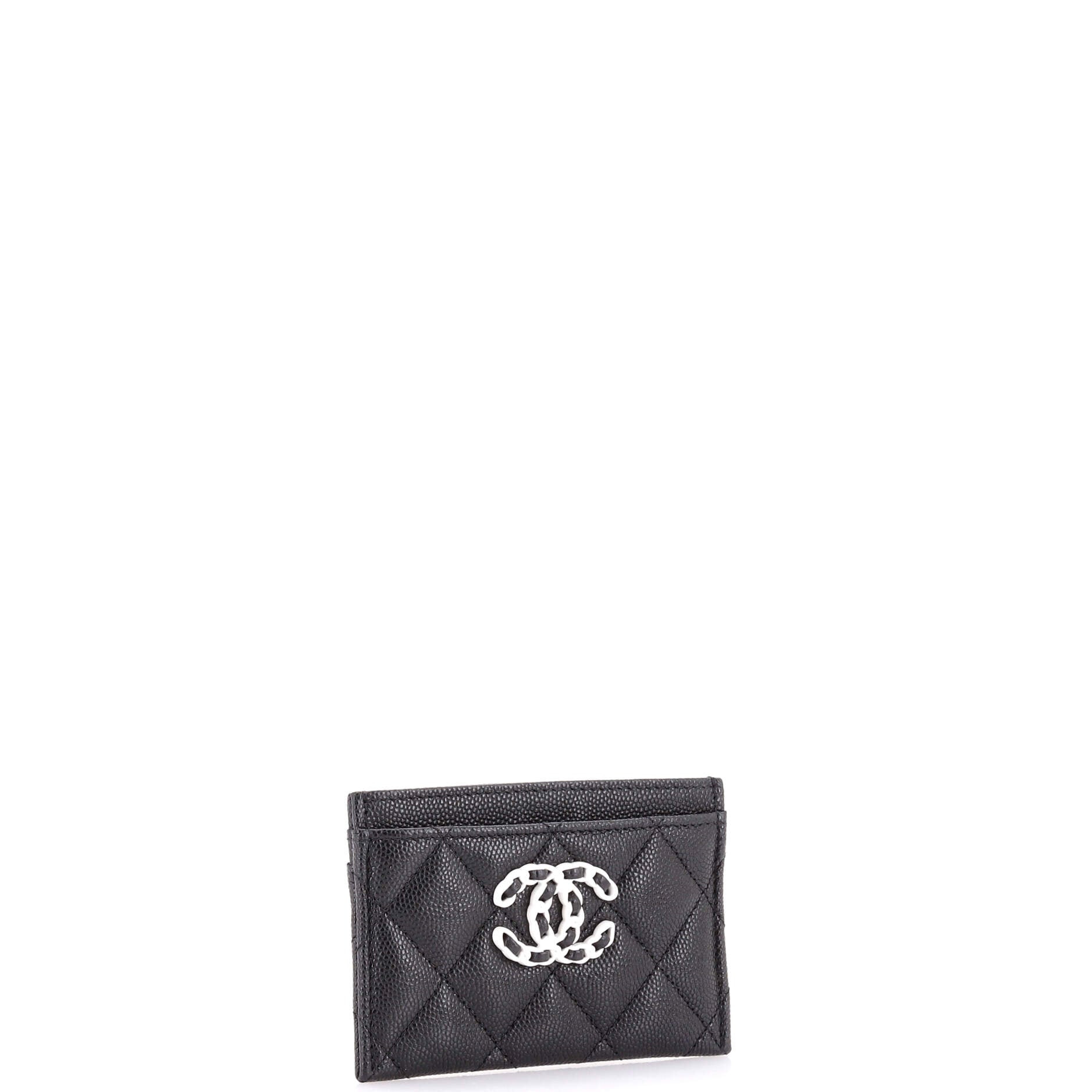 19 Card Holder Quilted Caviar