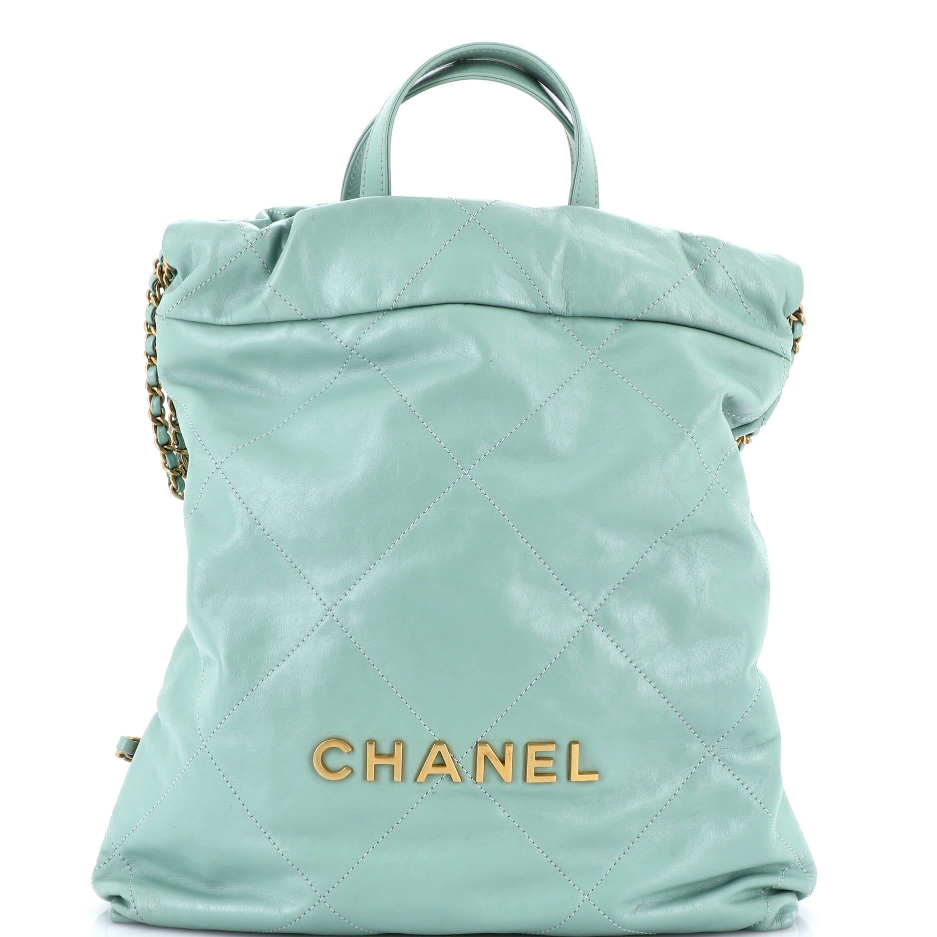 22 Chain Backpack Quilted Calfskin Medium